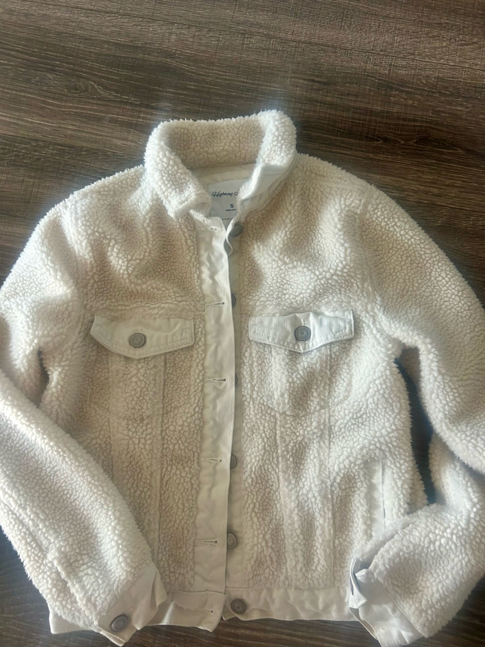 Highway Jeans Cream Sherpa Jacket